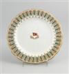 (WHITE STAR LINE.) 8"" plate in the Wisteria pattern by Stonier;